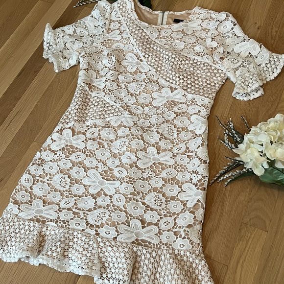 Little White Lace Dress - Picture 2 of 6